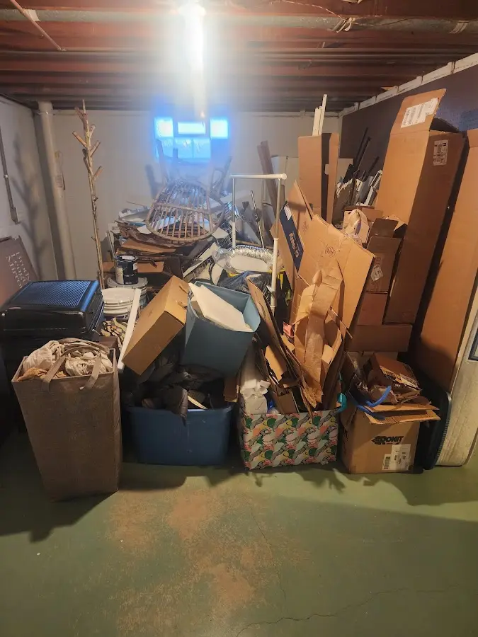 Roll-off dumpster container at job site for 6 Yard Dumpster Rental in Macungie